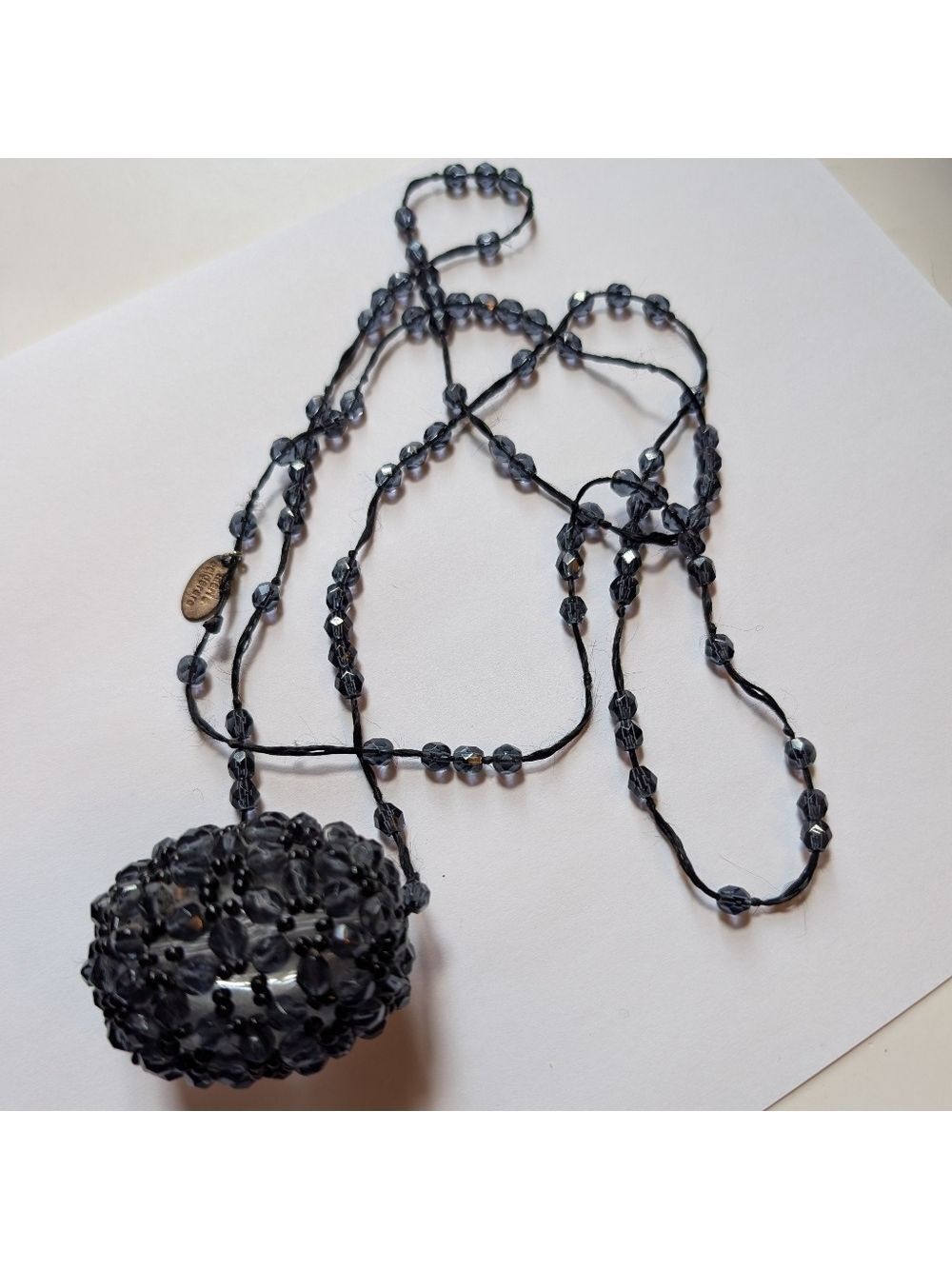 Maria Calderara Venezia Beaded Ball Pendant Necklace | Venetian Glass Crystal